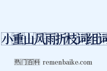 小重山风雨折枝词组词是什么意思的图片